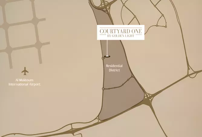 صورة لمشروع كورتيارد ون من تطوير Golden Light Developments في دبي,دبي الجنوب (مركز دبي العالمي),منطقة سكنية,الفناء الأول - [3]