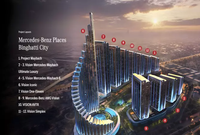 image of Mercedes Benz AMG Vision by Binghatti Developers, Dubai,Nad Al Sheba,Nad Al Sheba 1,Mercedes Benz Places by Binghatti — [3]