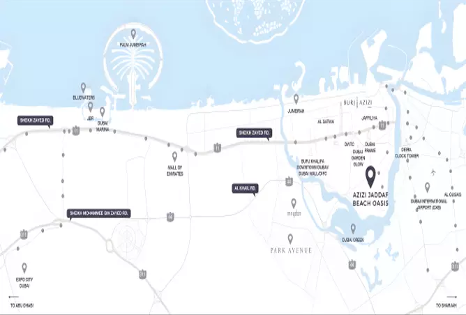 صورة لمشروع عزيزي جداف بيتش أويســس من تطوير عزيزي للتطوير العقاري في دبي, الجداف - [3]