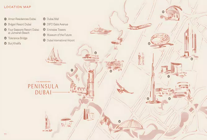 image of Peninsula Dubai Residences - Tower 1 by H&H Development, Dubai,Jumeirah,Jumeirah 2,Peninsula Dubai Residences — [3]