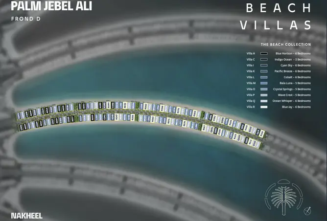 image of Palm Jebel Ali - The Beach And Coral Collection Frond D by Nakheel, Dubai,Palm Jebel Ali — [3]