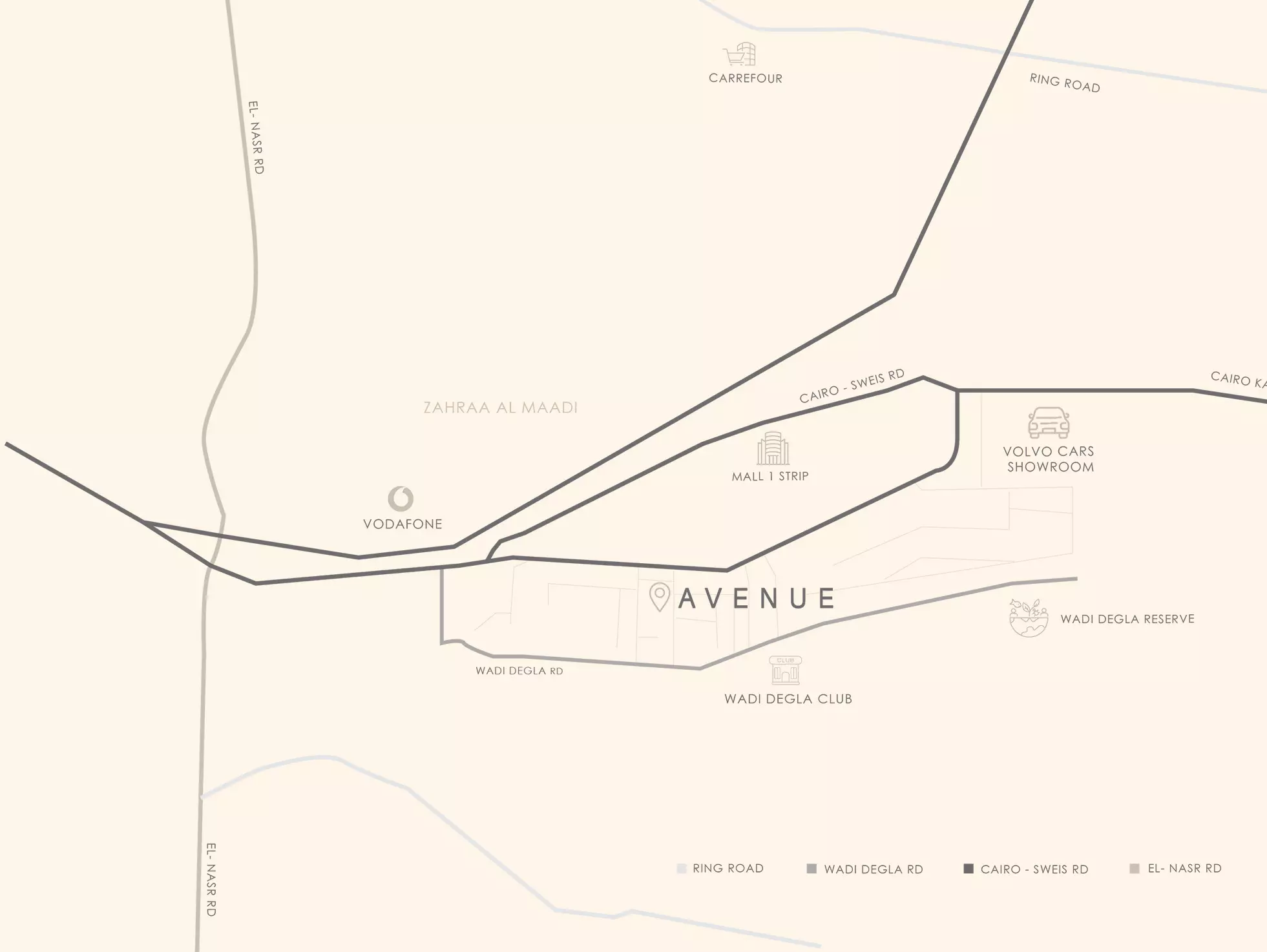 صورة لمشروع أفينيو من تطوير مجموعة المرشدى في القاهرة, حي المعادي, المعادي - [1]
