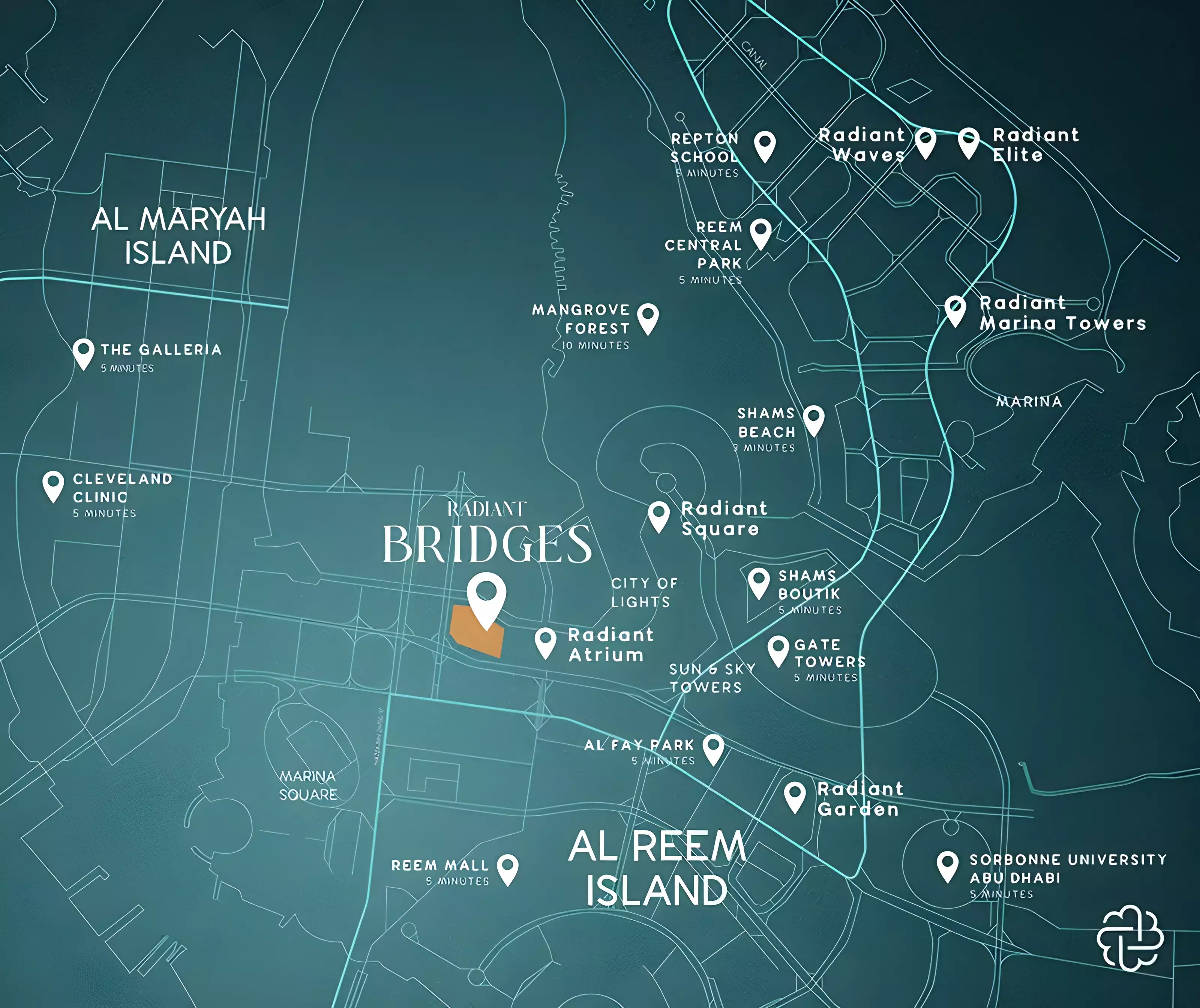 صورة لمشروع الجسور المشرقة من تطوير رديانت العقاريه في أبوظبي, جزيرة الريم - [1]