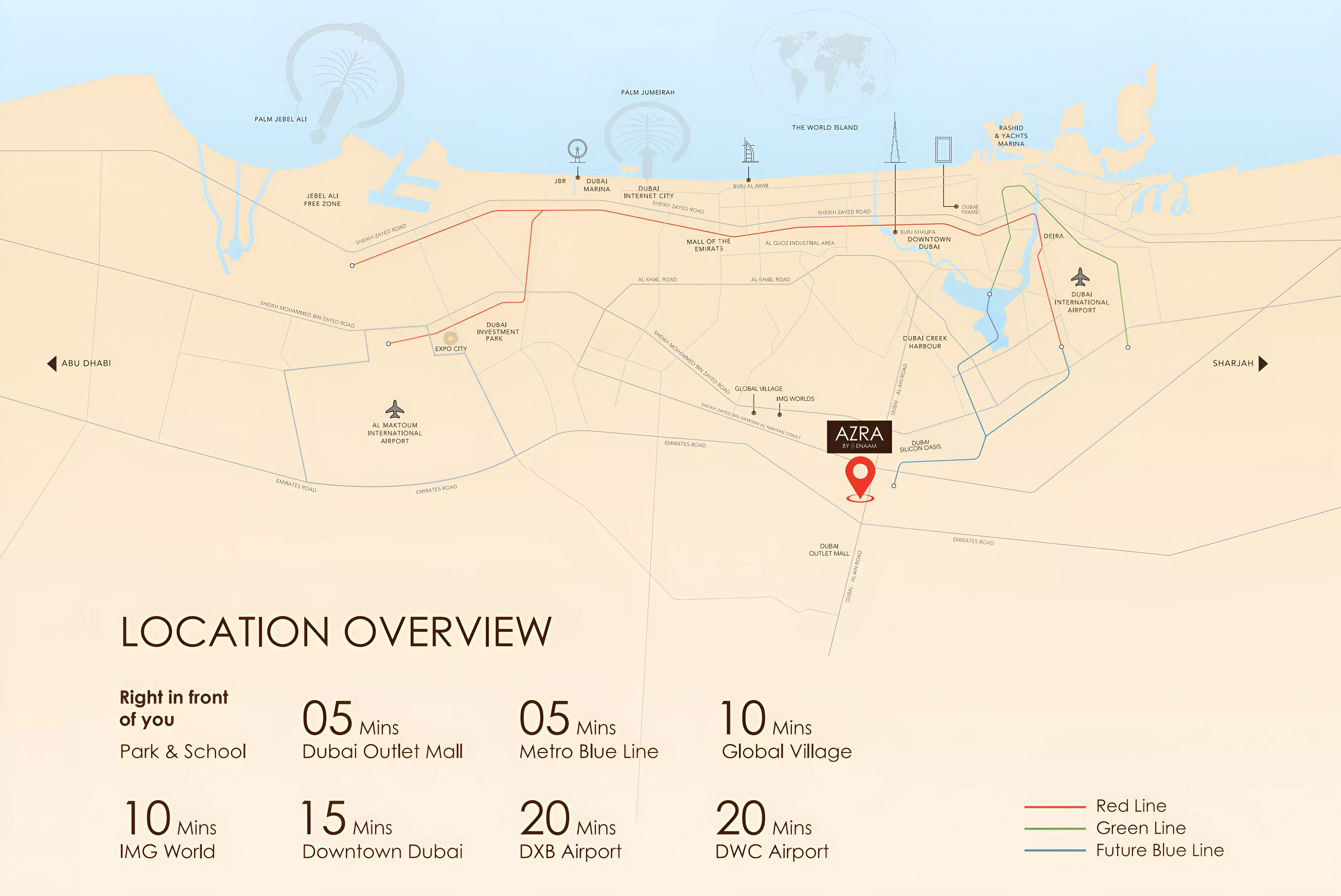 صورة لمشروع أزرا ريزيدنس من تطوير Enaam Properties في دبي, دبي لاند, مجمع دبي ريزيدنس - [1]
