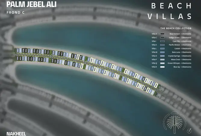 image of Palm Jebel Ali - The Beach And Coral Collection Frond C by Nakheel, Dubai,Palm Jebel Ali — [3]