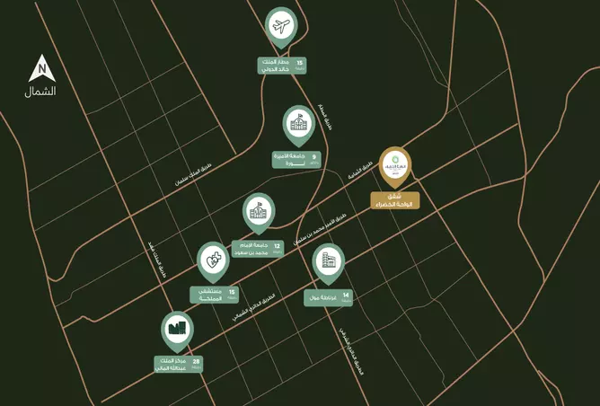 صورة لمشروع الواحة الخضراء من تطوير الأرجان في الرياض,شمال الرياض - [3]