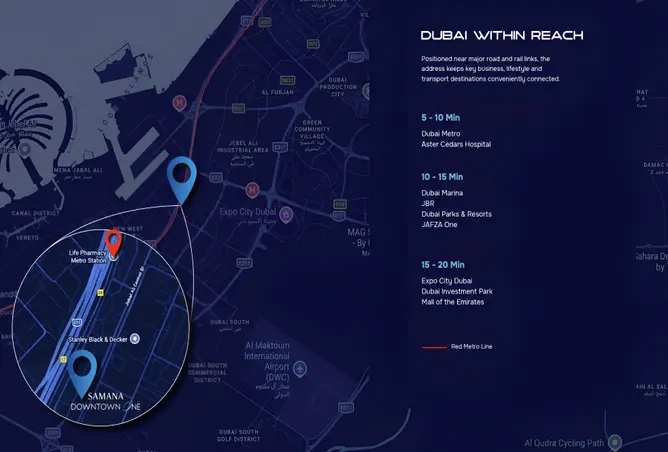 image of Samana Downtown One by Samana Developers, Dubai,Downtown Jebel Ali,Samana Downtown One — [3]