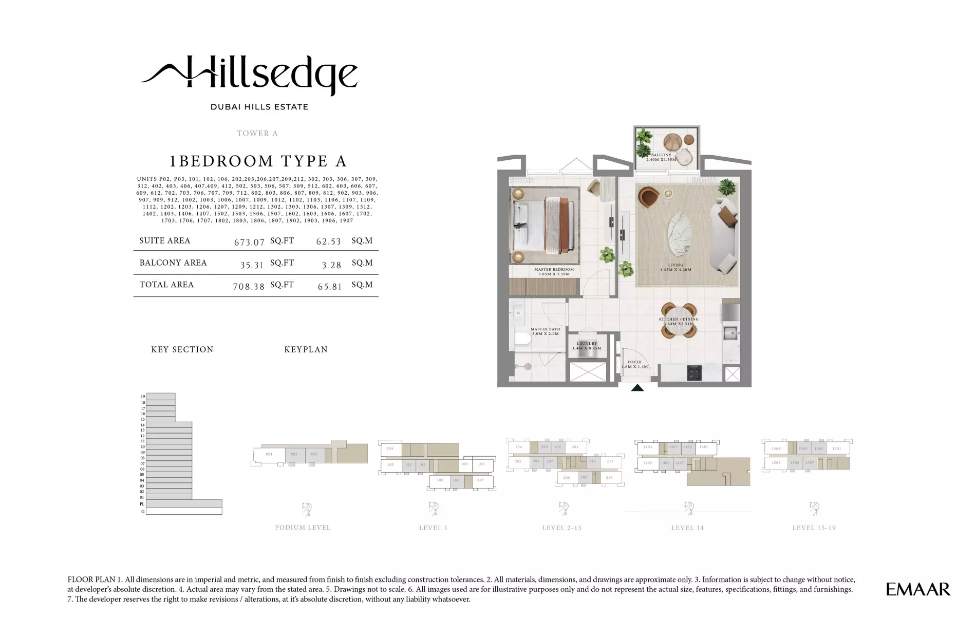 Hillsedge Type A-Tower A, 1 bed
