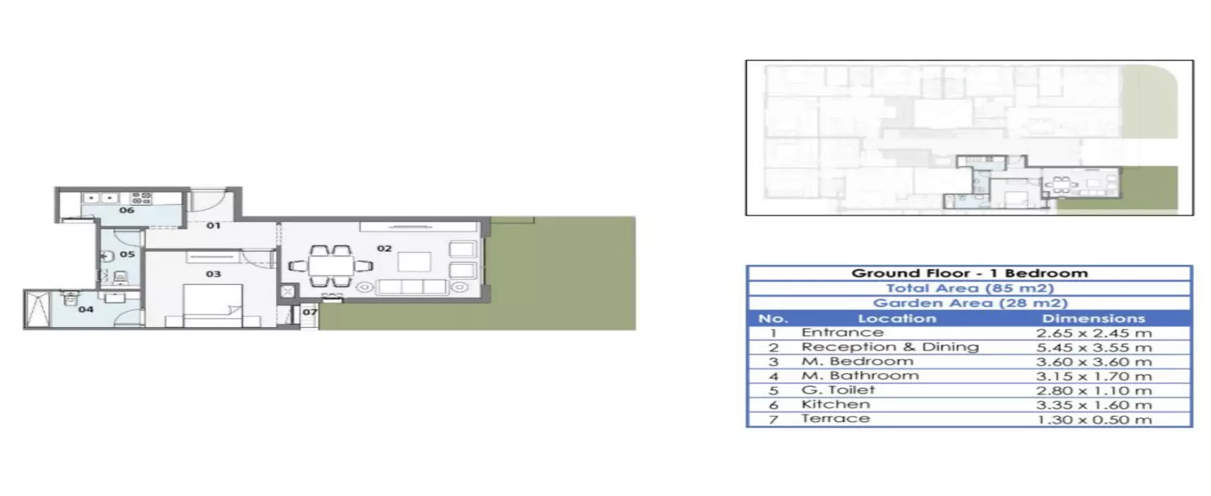 صورة مخطط ارضية الوحدة