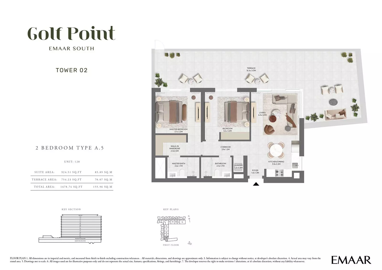 Golf Point Tower 2 - Type A-5, 2 beds