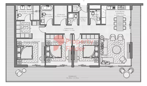 Sirdhana B3-Type 4B Level 08, 3 beds