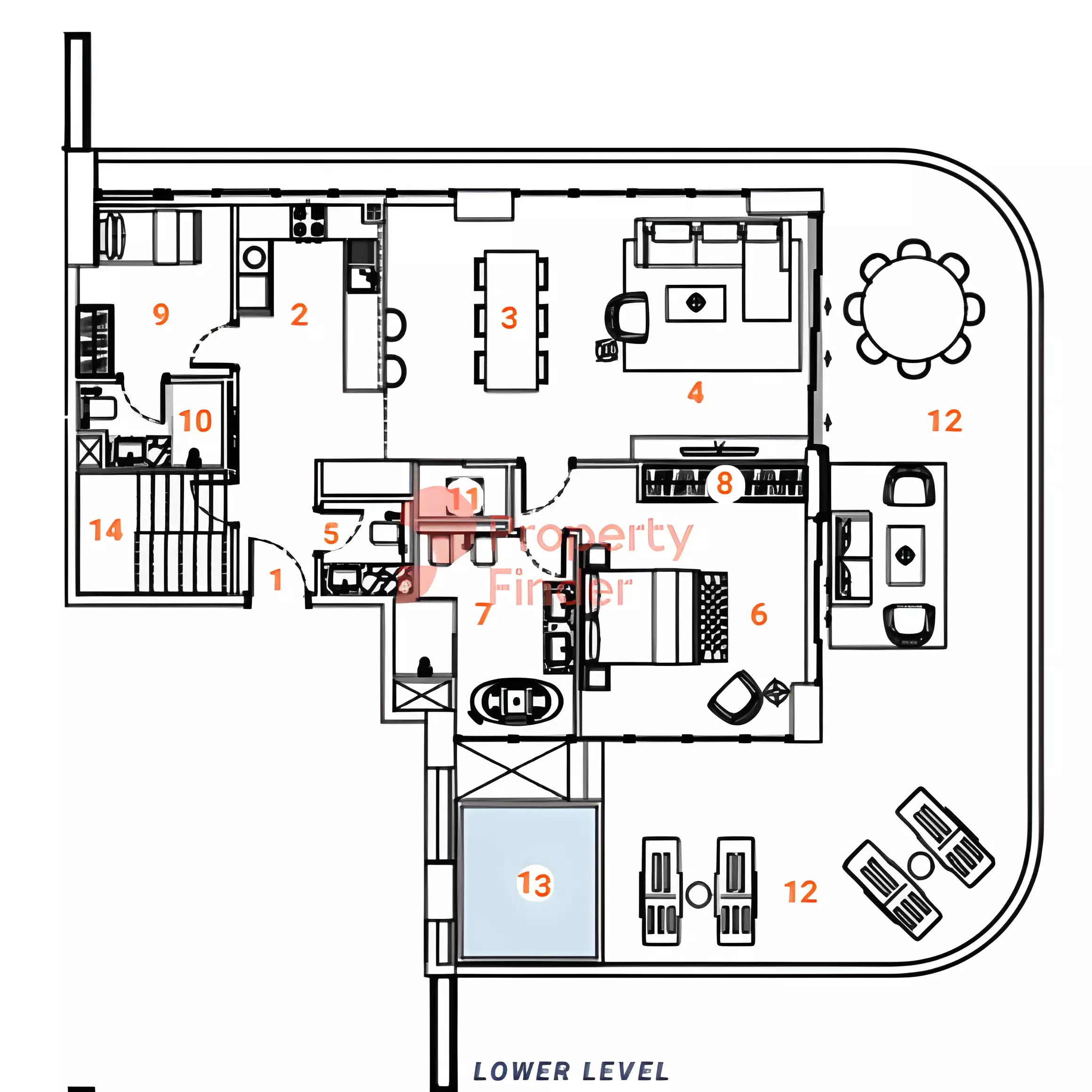 صورة مخطط ارضية الوحدة