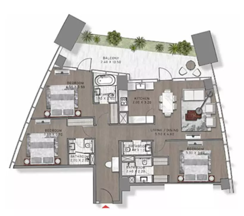 Safa Two Type 23, 3 beds