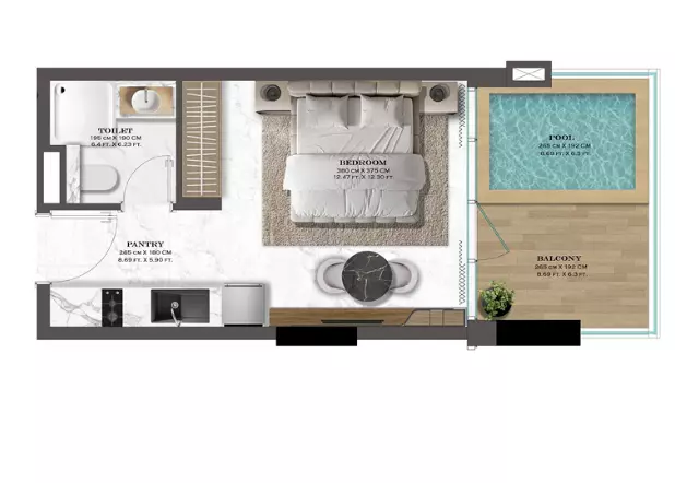 صورة مخطط ارضية الوحدة