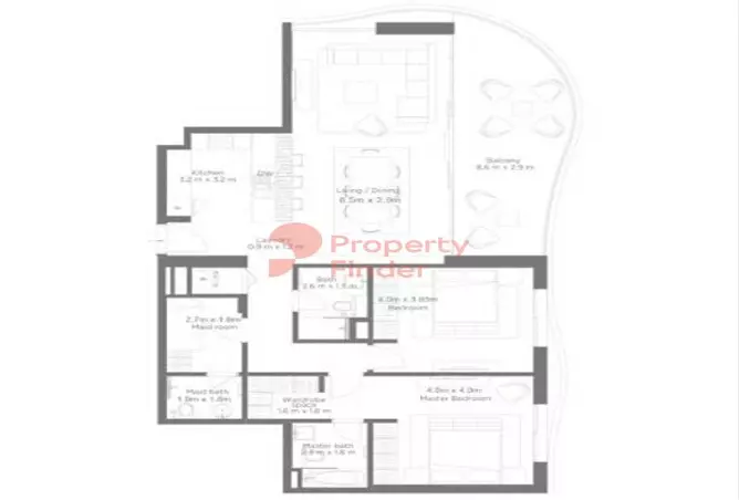 South Bay Residences — 2BR floor plan