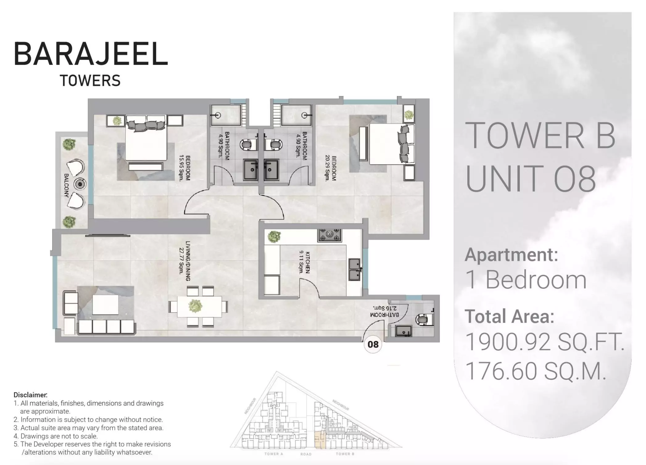 Barajeel Towers - Type 08-Tower B Floor Plan