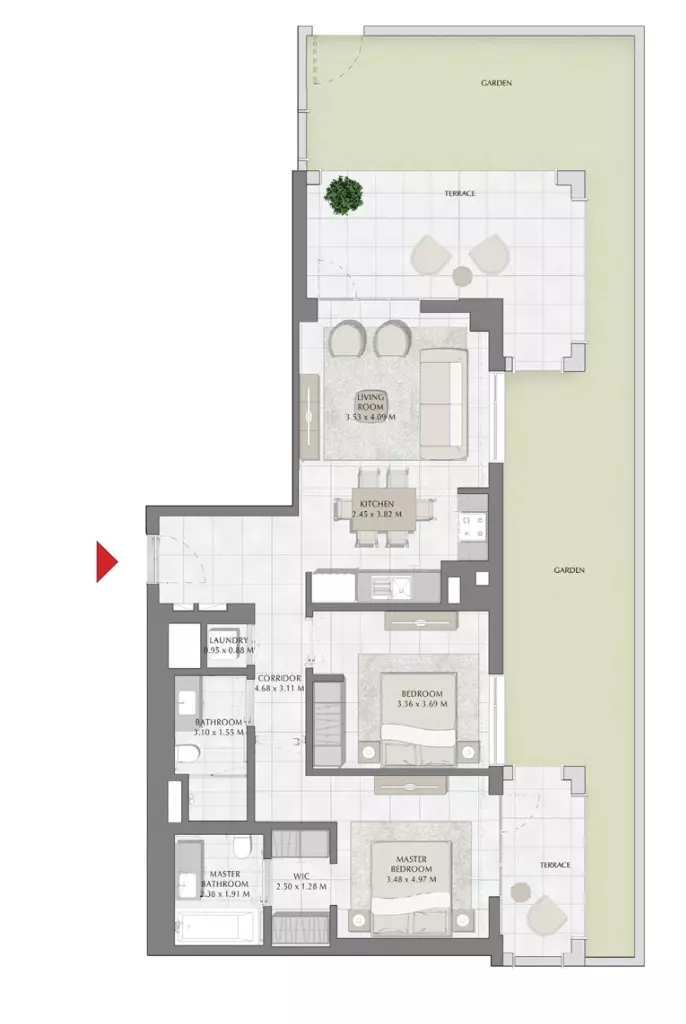 Summer B2-Type A, 2 beds