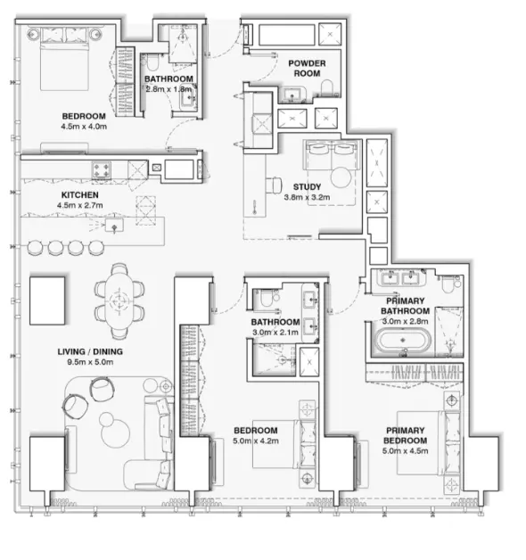 صورة مخطط ارضية الوحدة