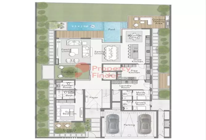 The Waterside Villas By Ellington — 5BR floor plan