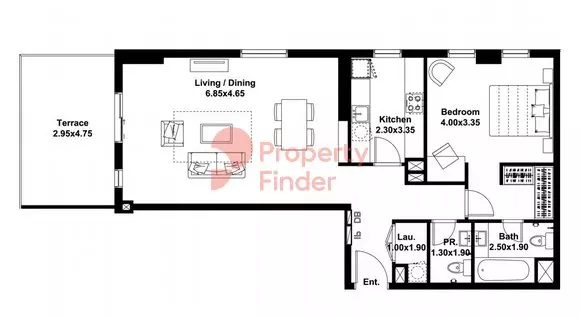 Midtown Noor Type-I Level-1 Building 6, 1 bed