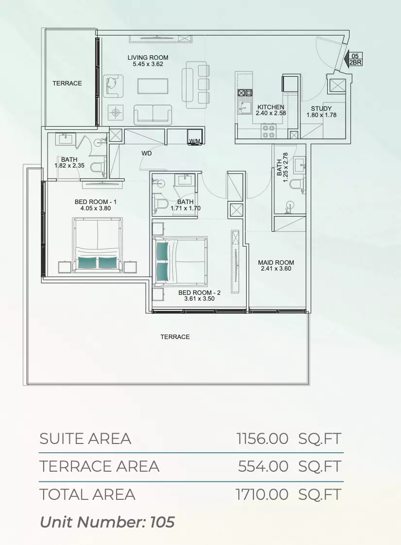 صورة مخطط ارضية الوحدة