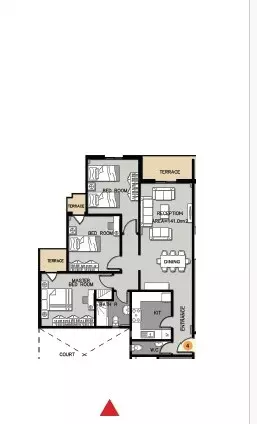 صورة مخطط ارضية الوحدة