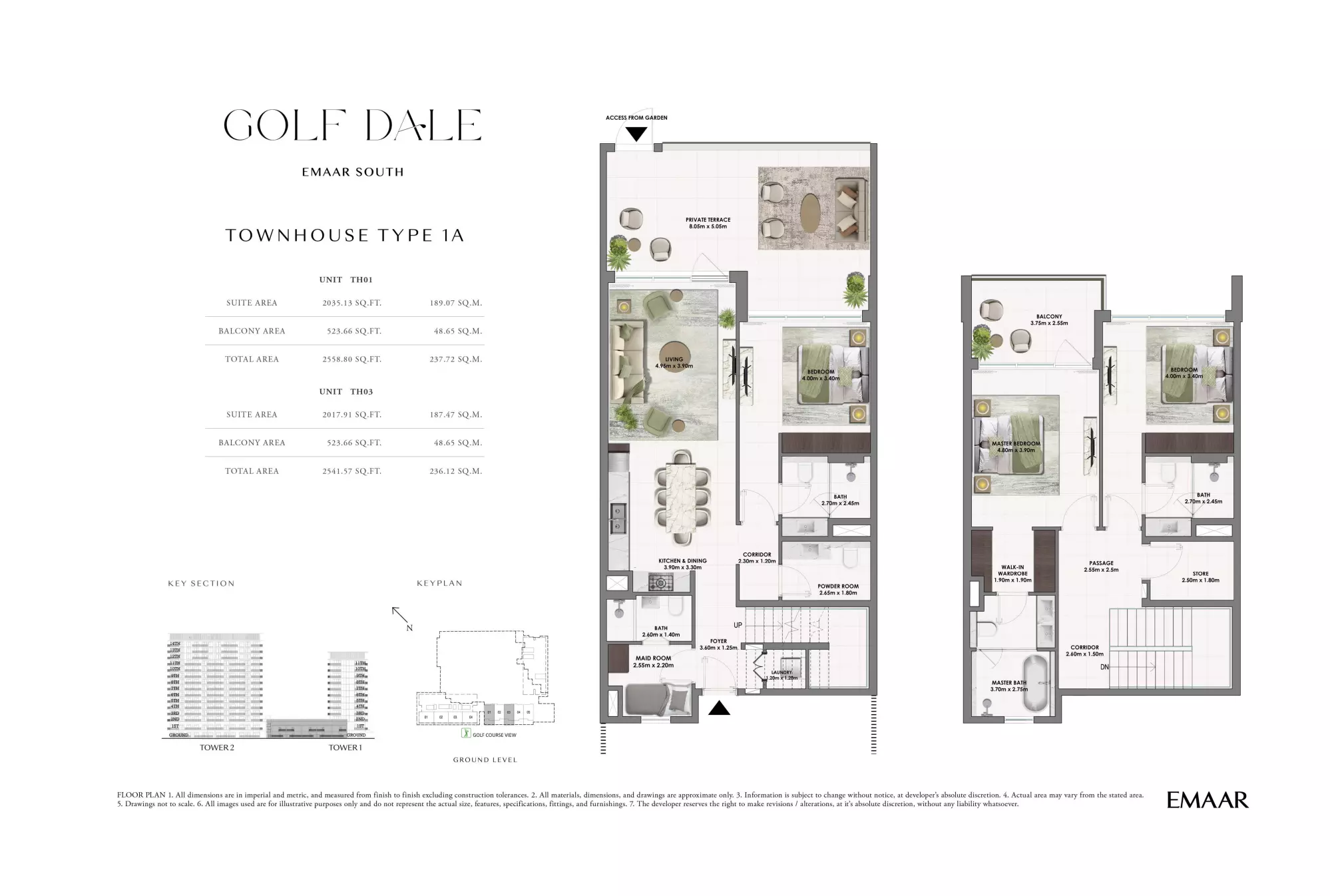 Golf Dale Type TH-G-G01, 3 beds
