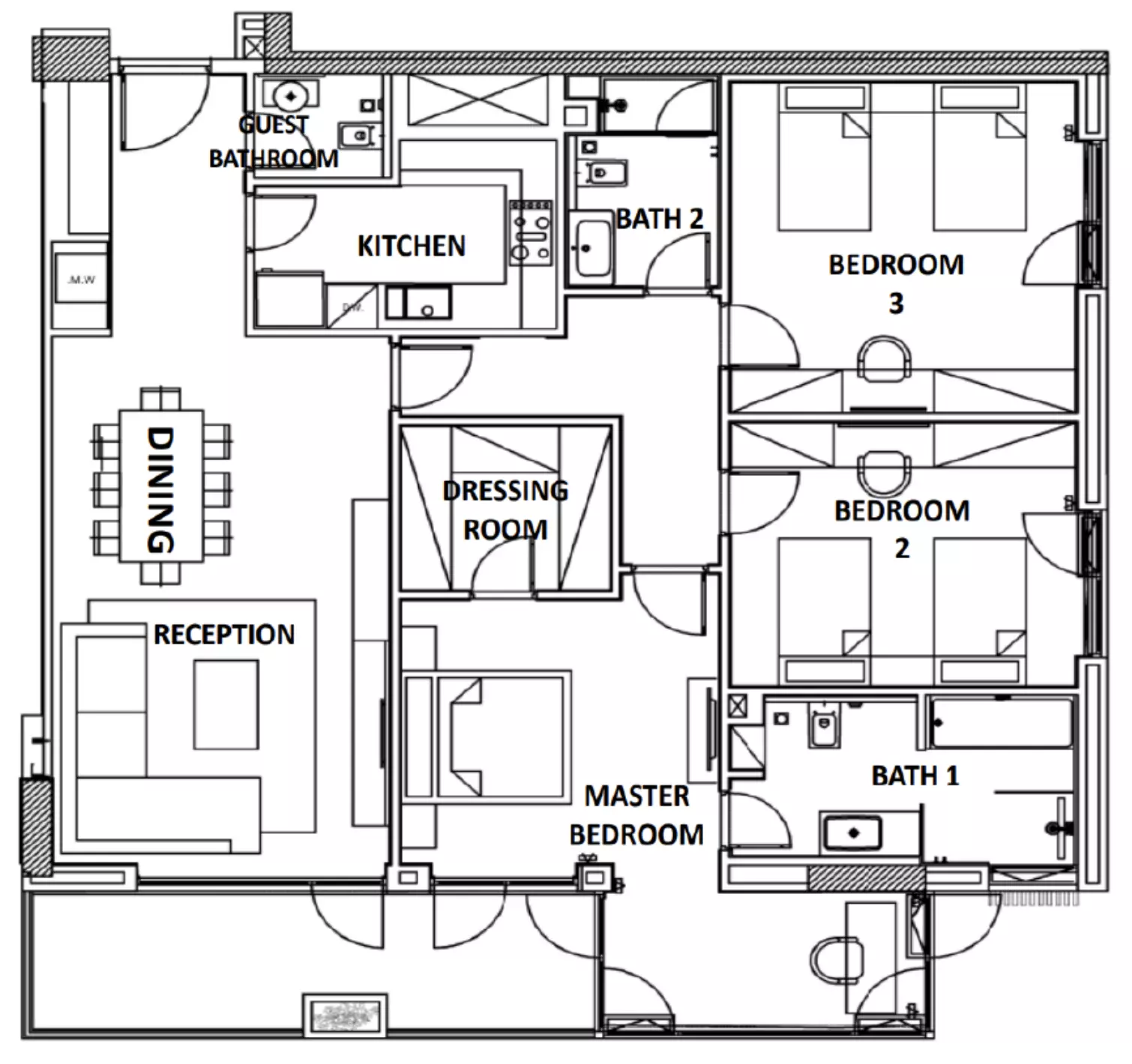 صورة مخطط ارضية الوحدة
