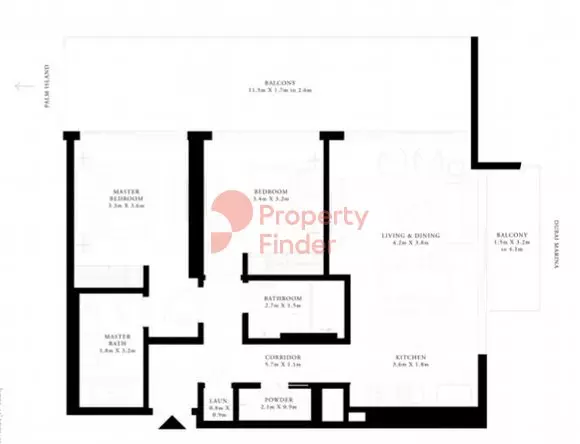 Grand Bleu Tower Unit 07 - Level 17, 2 beds
