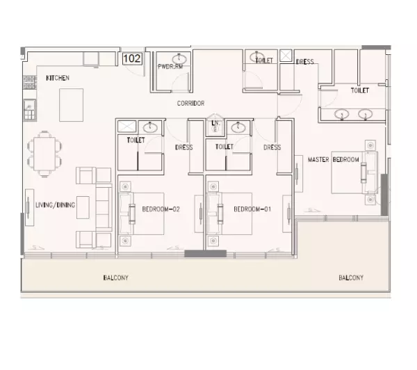 صورة مخطط ارضية الوحدة