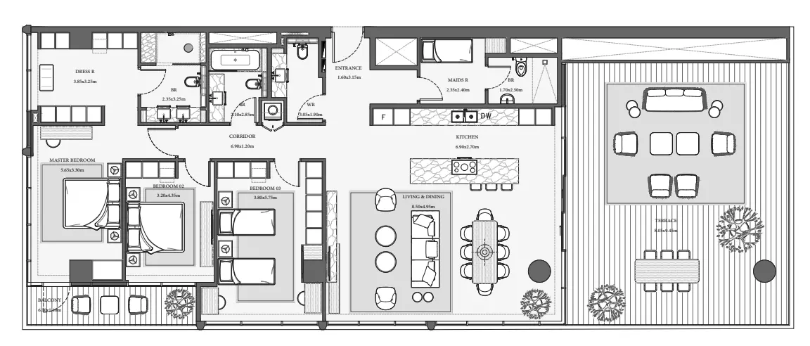 Verve City Walk Tower B-Type 5, 3 beds