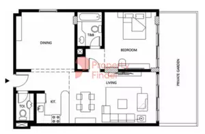 Binghatti Galaxy Tower B Type 1, 1 bed