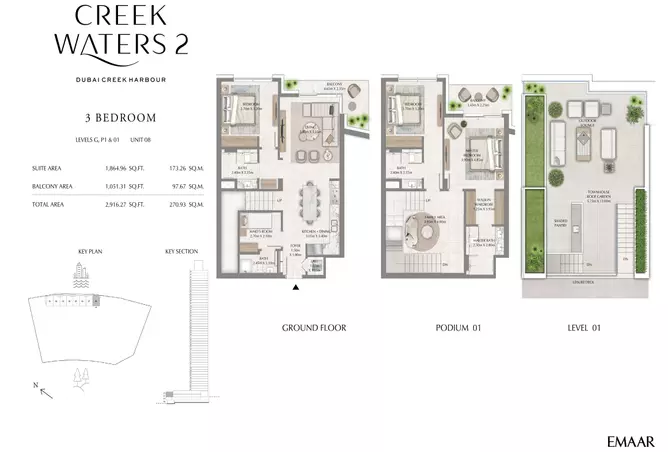 Creek Waters 2 — 3BR floor plan