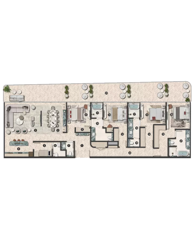 صورة مخطط ارضية الوحدة