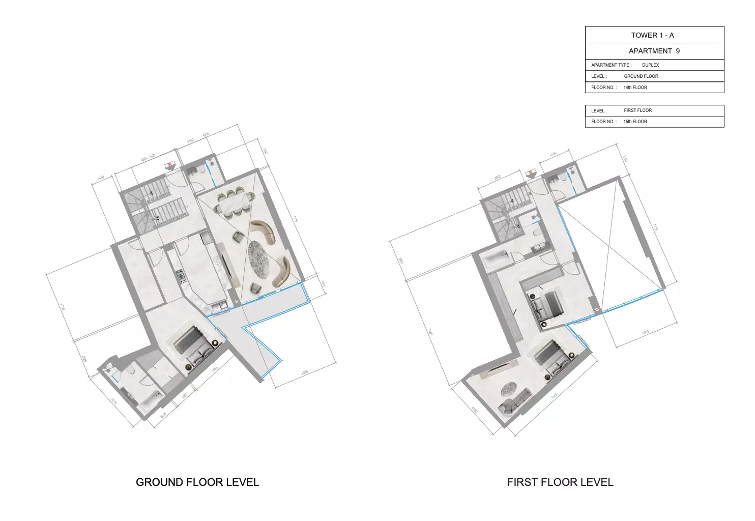 صورة مخطط ارضية الوحدة