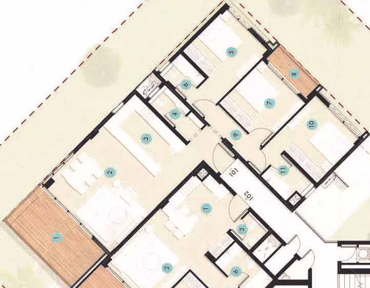 صورة مخطط ارضية الوحدة