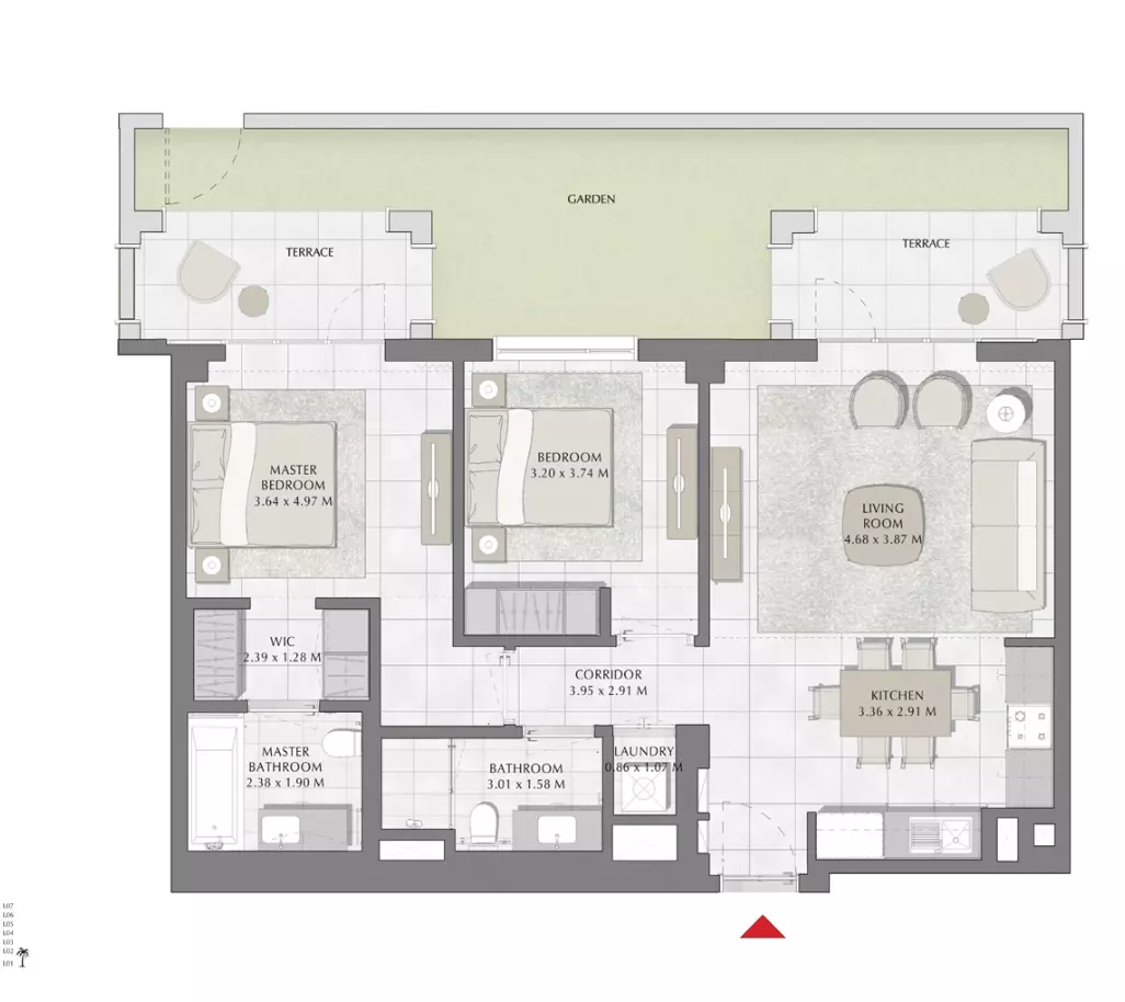 Summer B2-Type B, 2 beds