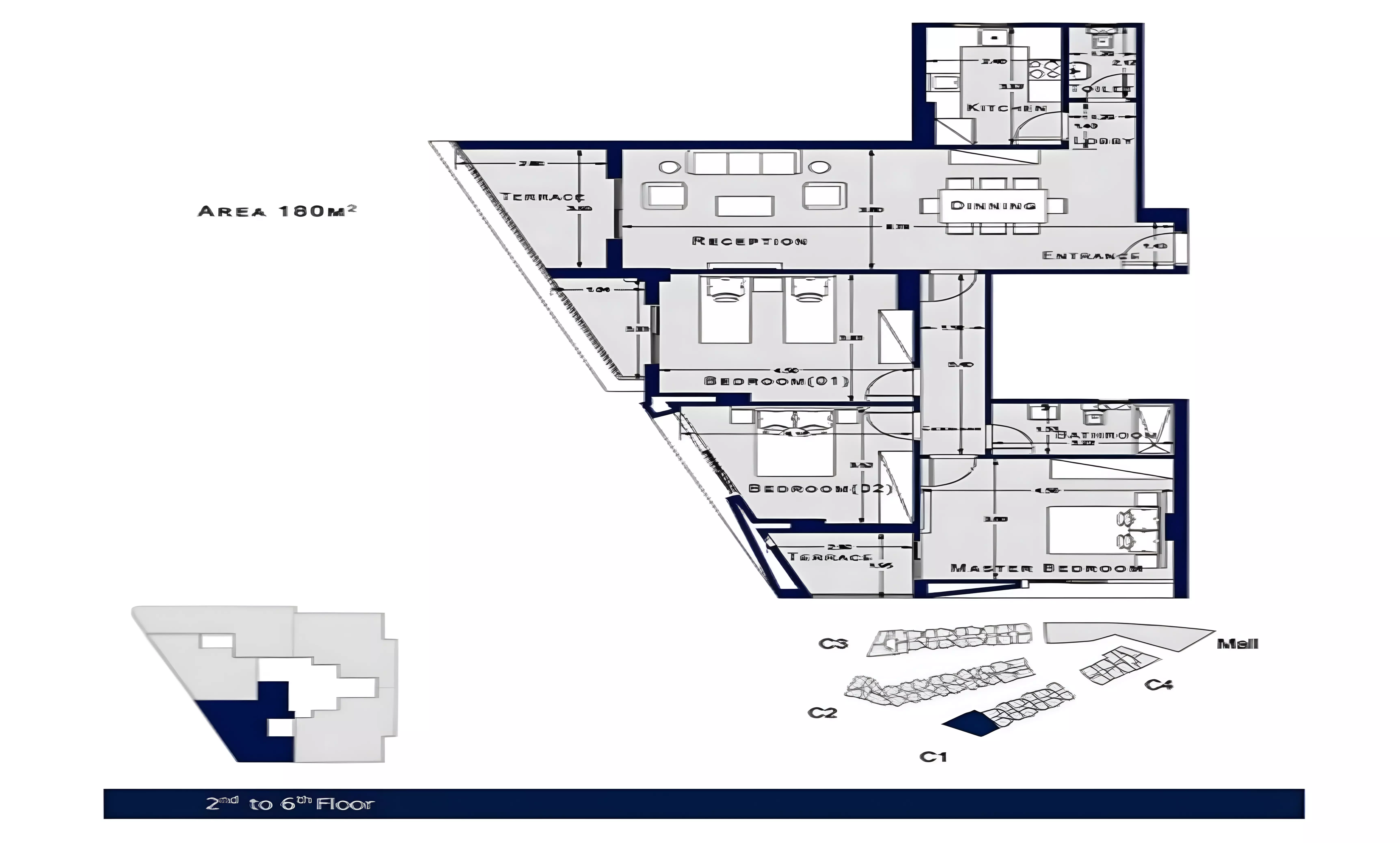 صورة مخطط ارضية الوحدة