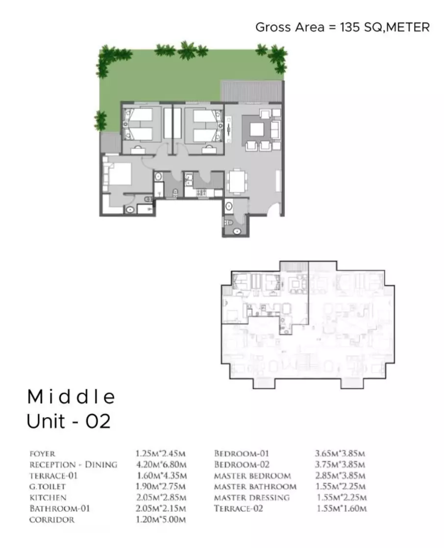 صورة مخطط ارضية الوحدة