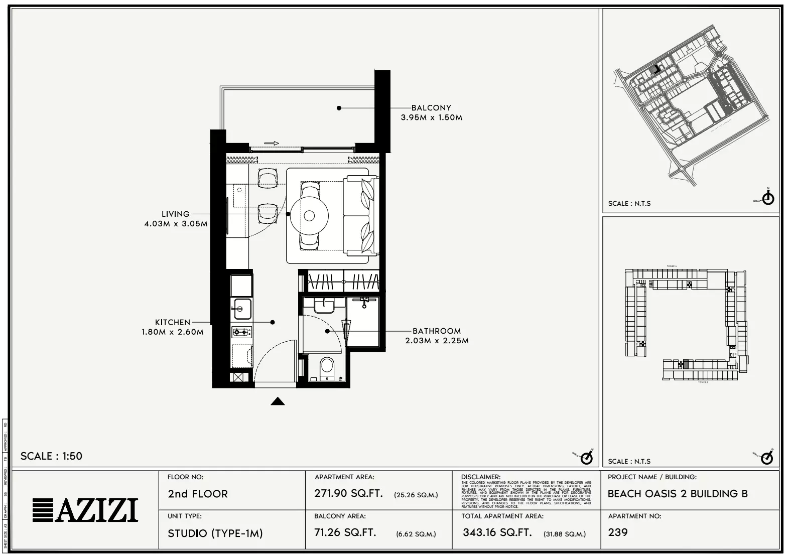 Beach Oasis Phase 2 By Azizi Type 1C - BB, studio