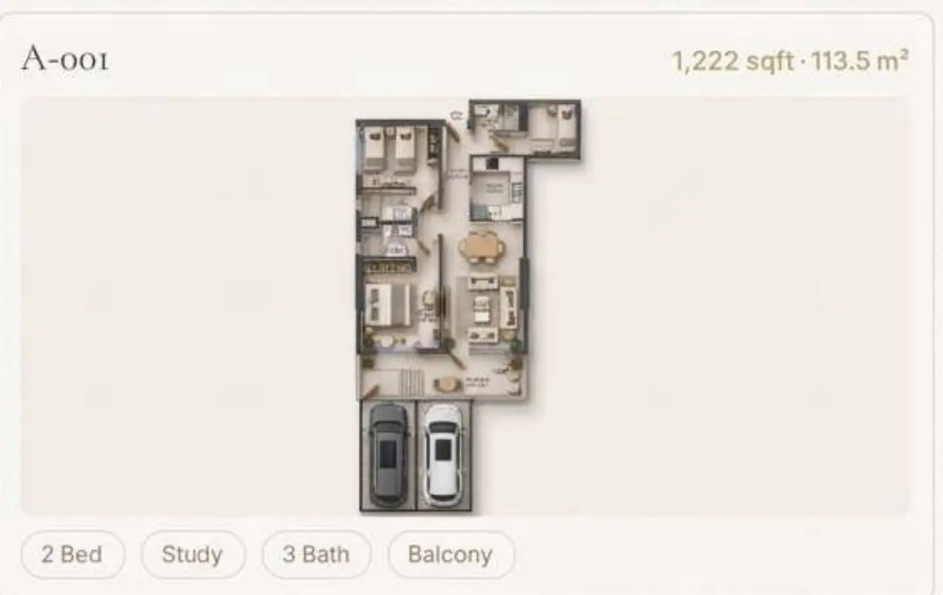 Reeman Residence 02 — 3BR floor plan