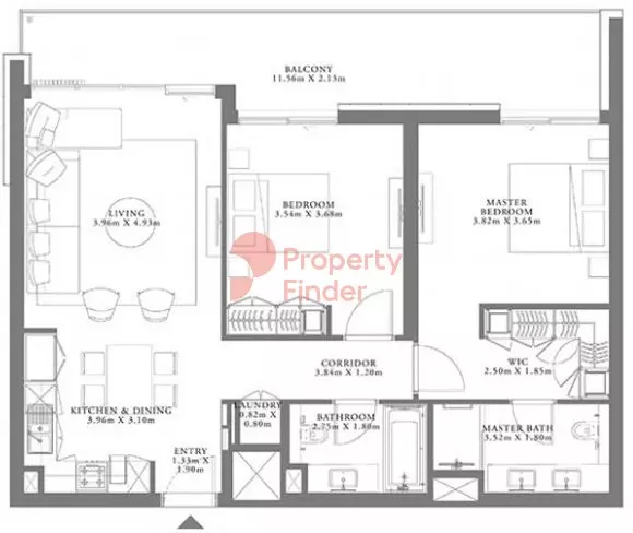 Seagate Type 1A Building 3 Unit 8 Level 1, 2 beds