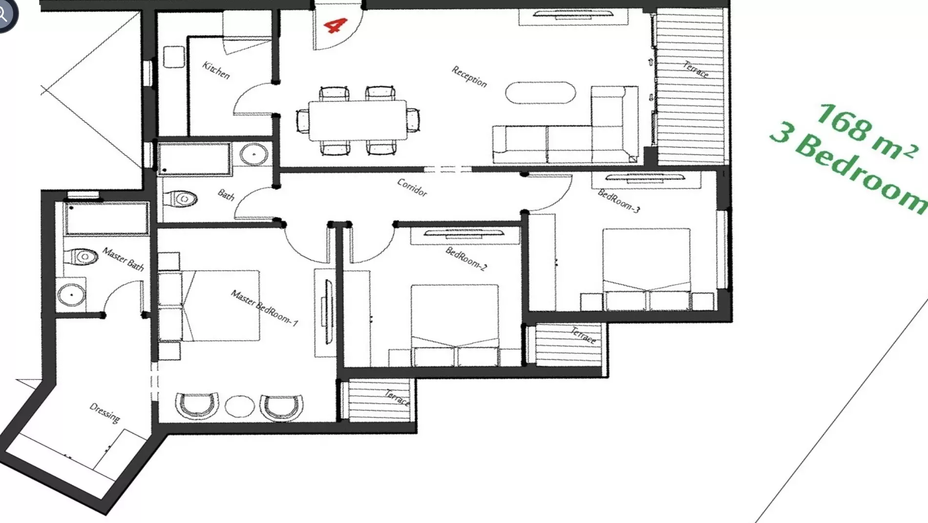 صورة مخطط ارضية الوحدة