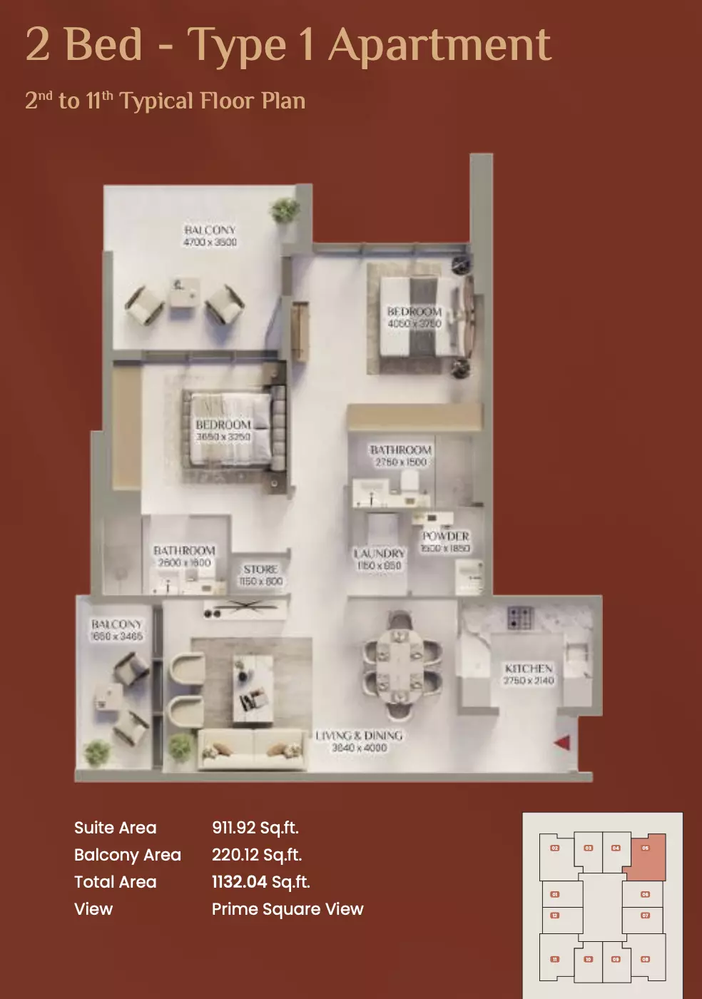 Unit floor plan image