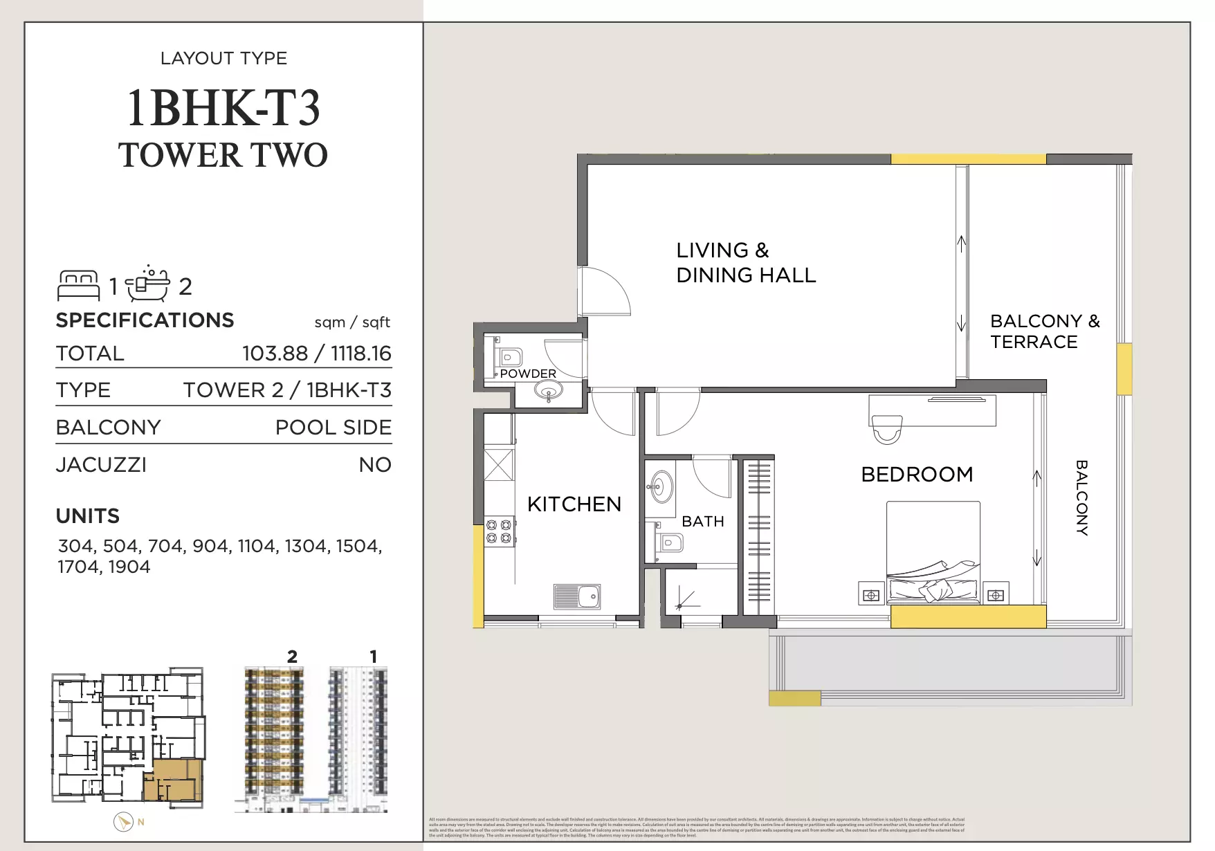 Royal Regency Suites Type3-Tower 2, 1 bed