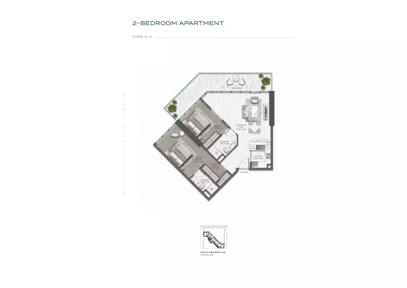 Golf Greens Type 23, 2 beds