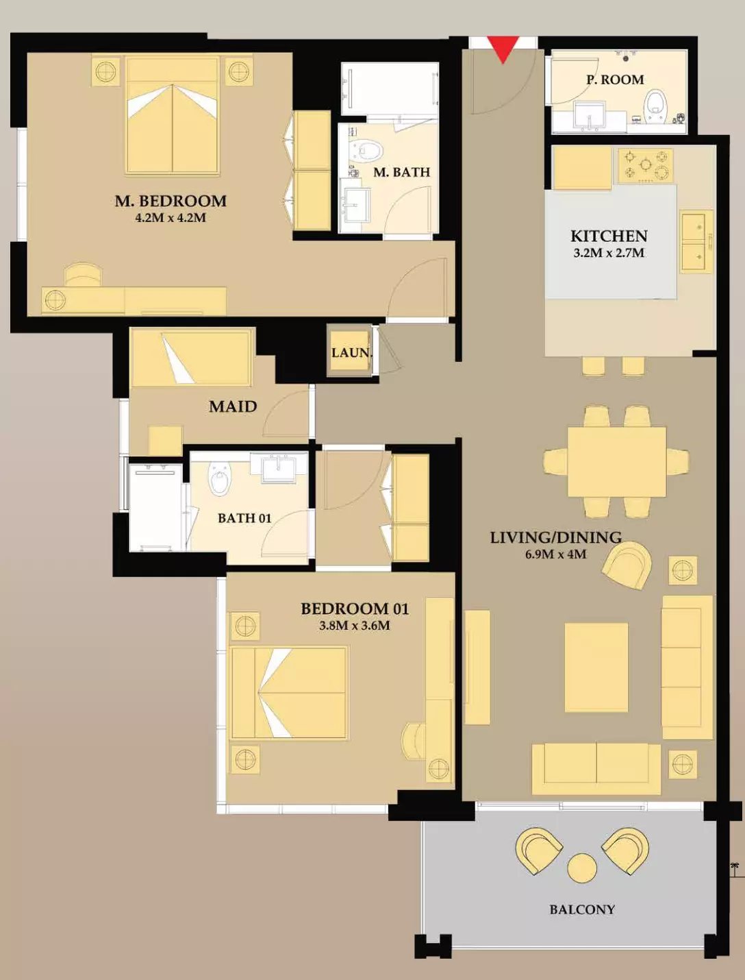 صورة مخطط ارضية الوحدة