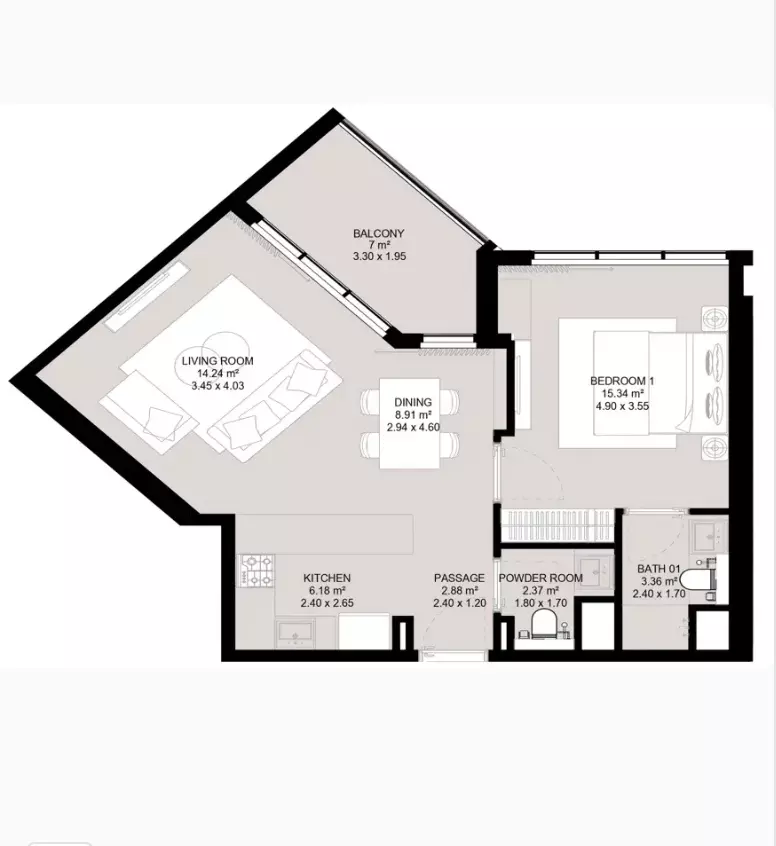 صورة مخطط ارضية الوحدة