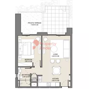 Jomana — 1BR floor plan