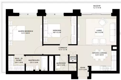 Park Field Type 1.2, 2 beds